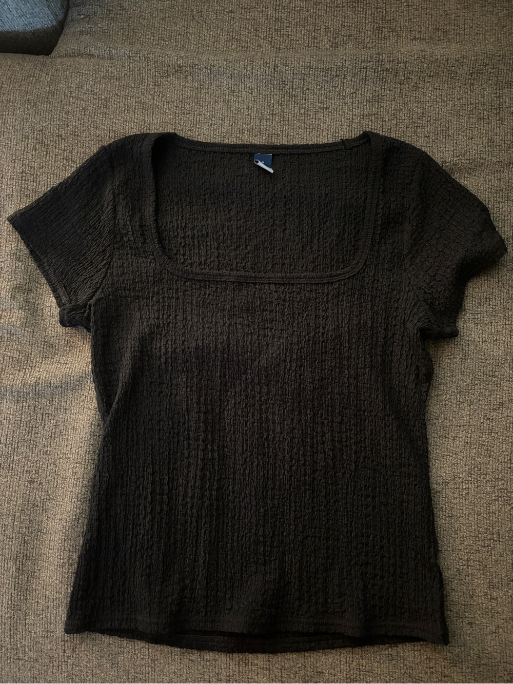 Women’s Old Navy Black Short Sleeve Square Neck Top